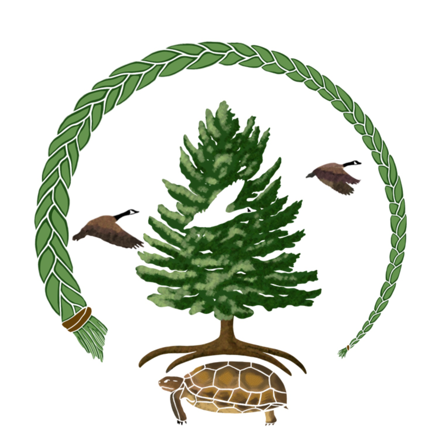 ITEP Logo with a tree, turtle, braided grass and geese