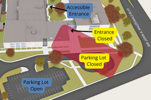 Duncan McArthur Hall open and closed areas 