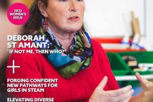 Deb St Amant on the cover of ETFO Voice