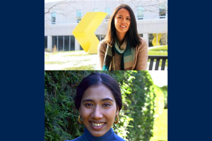 Headshots of Clarissa De Leon and Basmah Rahman.