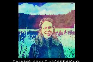 Podcast cover of Fooknconversation, talking about "academicky" stuff with Heather McGregor