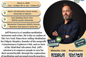 A poster for the event with a picture of a white male on it 