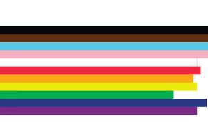Rainbow bars with a Canadian rainbow leaf.