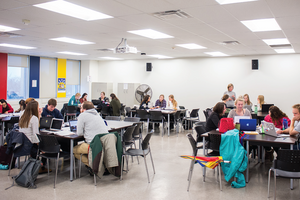 Students in a classroom 