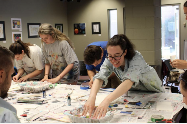 Image of students participating in arts activity