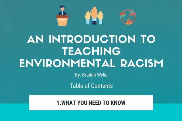 An Introduction to Teaching Environmental Racism page cover with title text