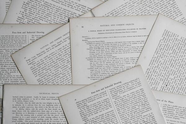 Papers with writing
