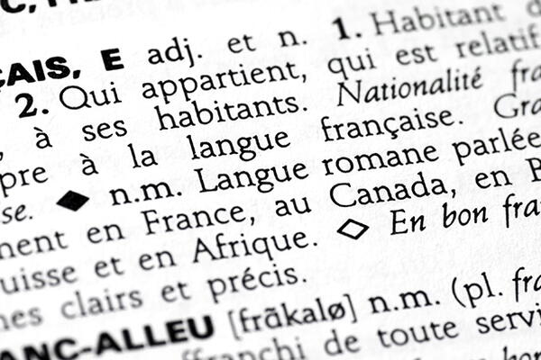 a french dictionary