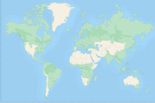 A map of the world