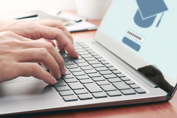a person working on a laptop