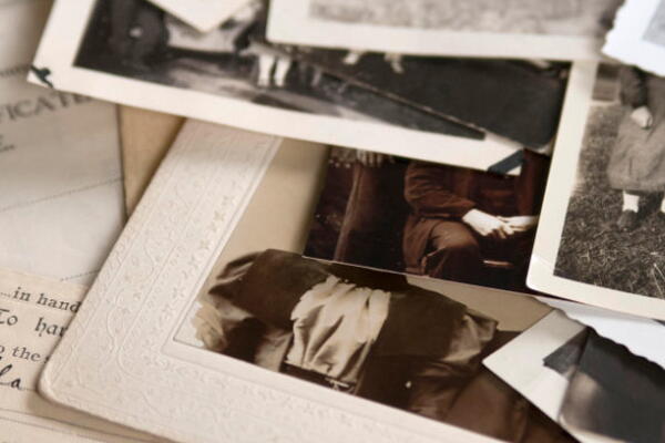 a group of old polaroid pictures
