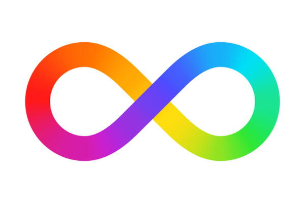 a colourful infinity symbol