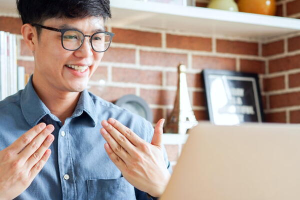 a person working on their laptop