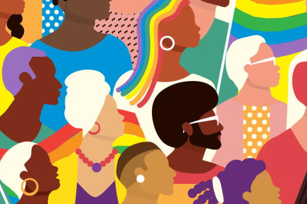 art depicting people with different sexual orientation, gender identities, and race