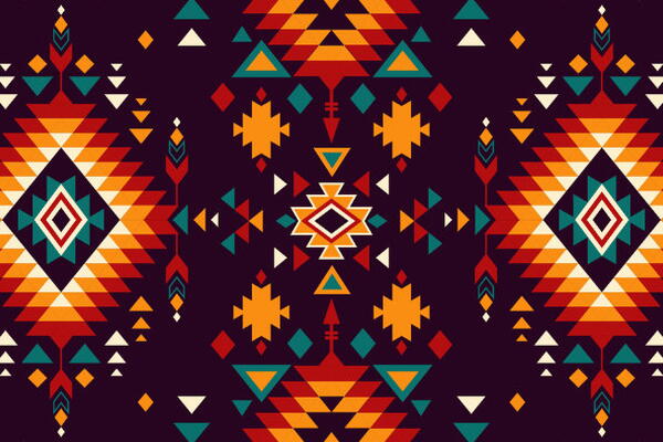 An indigenous image with many diamond shapes