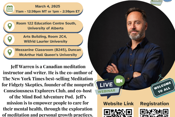 A poster for the event with a picture of a white male on it 