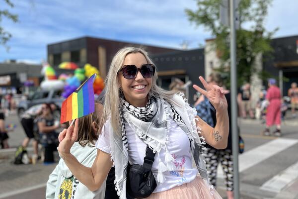 A woman at a Pride Parade