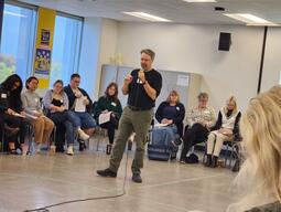 Chris Corrigan Speaking to a group of listeners