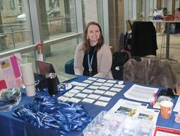 Haley Clark at the registration table