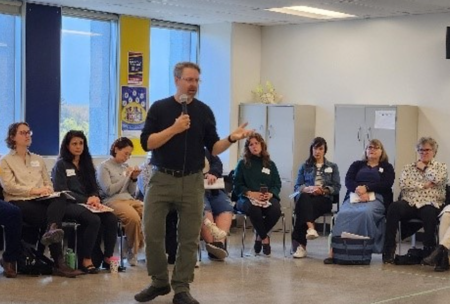 Chris Corrigan speaking to participants