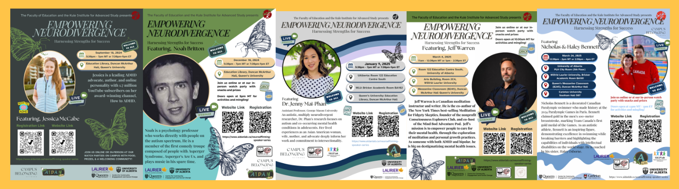 Sample event posters, all sessions are available:  https://www.aidanlab.ca/oldneuro-affirming-speaker-series