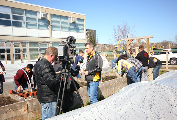Dan being interviewed by CTV
