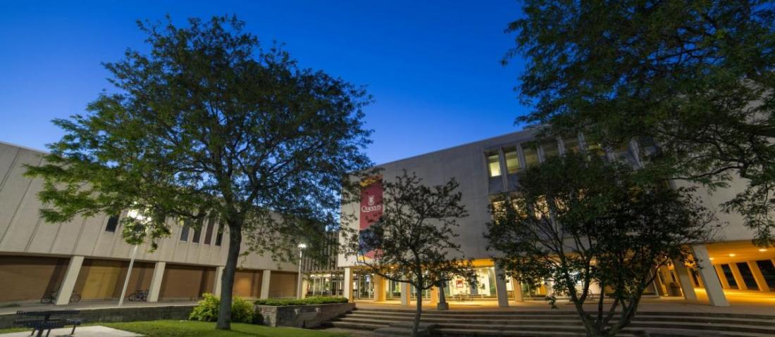 Duncan McArthur Hall at night