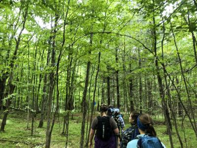OEE Teacher Candidates hiking during field camp 2018