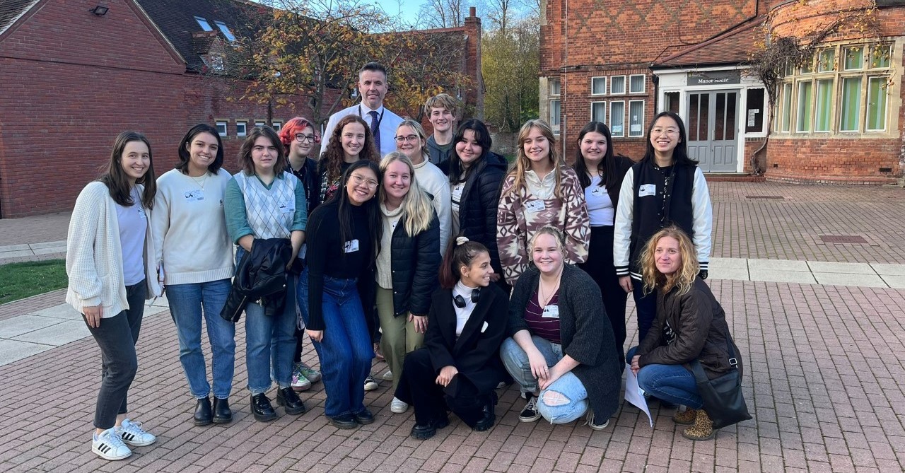 Group of ConEd Students at the Castle in England 