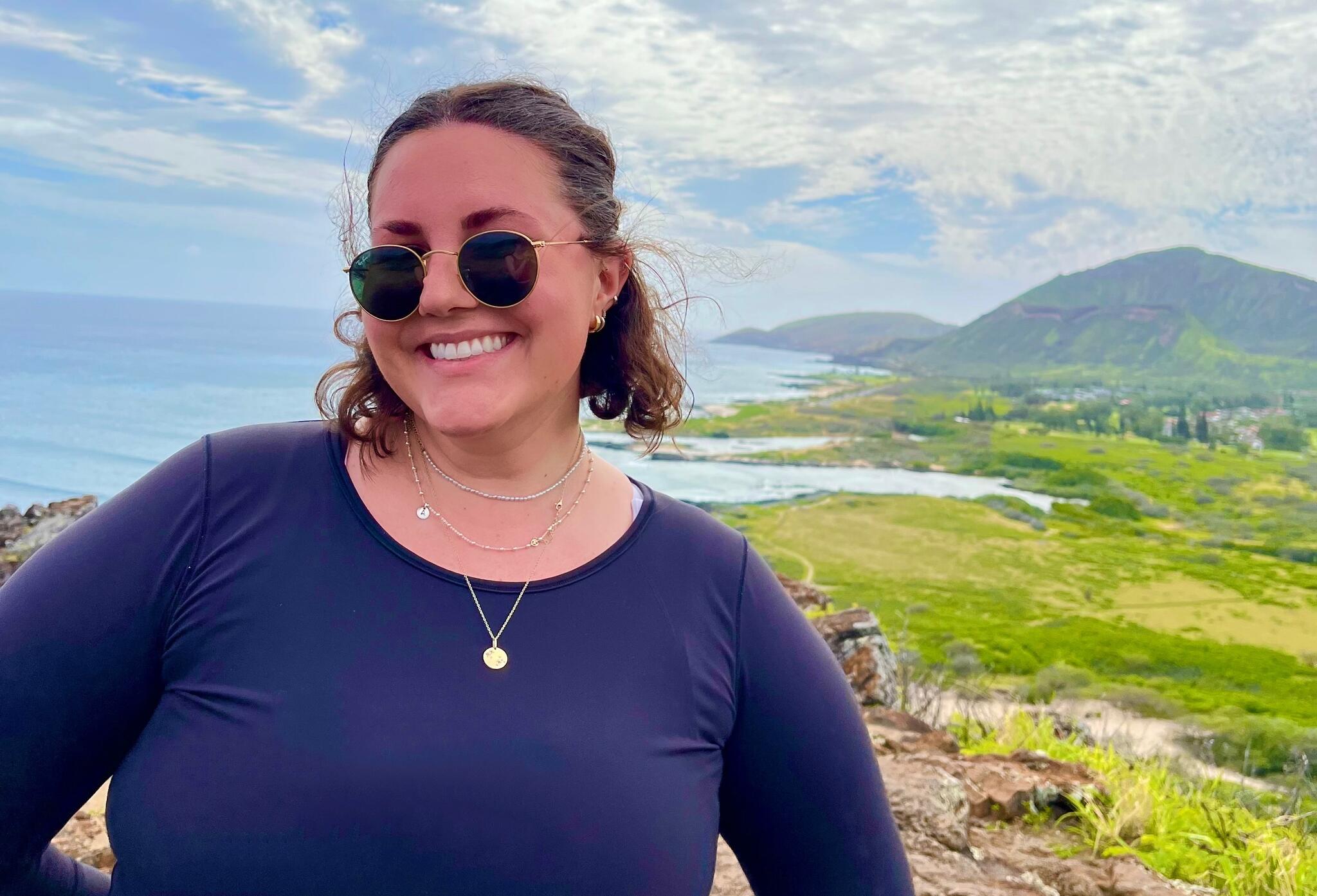 Amy Newnham in Hawaii while on AltPrac