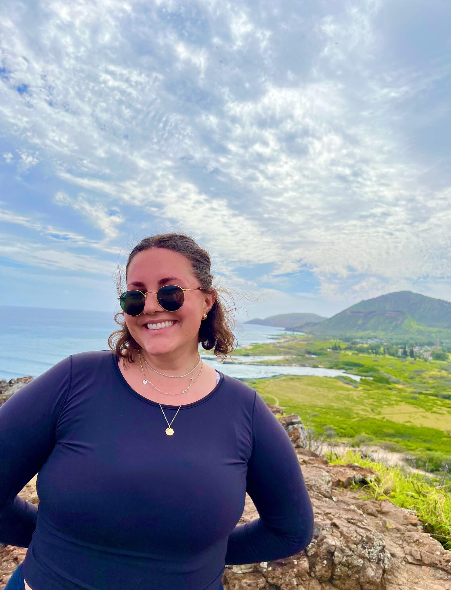 Amy Newnham in Hawaii while on AltPrac