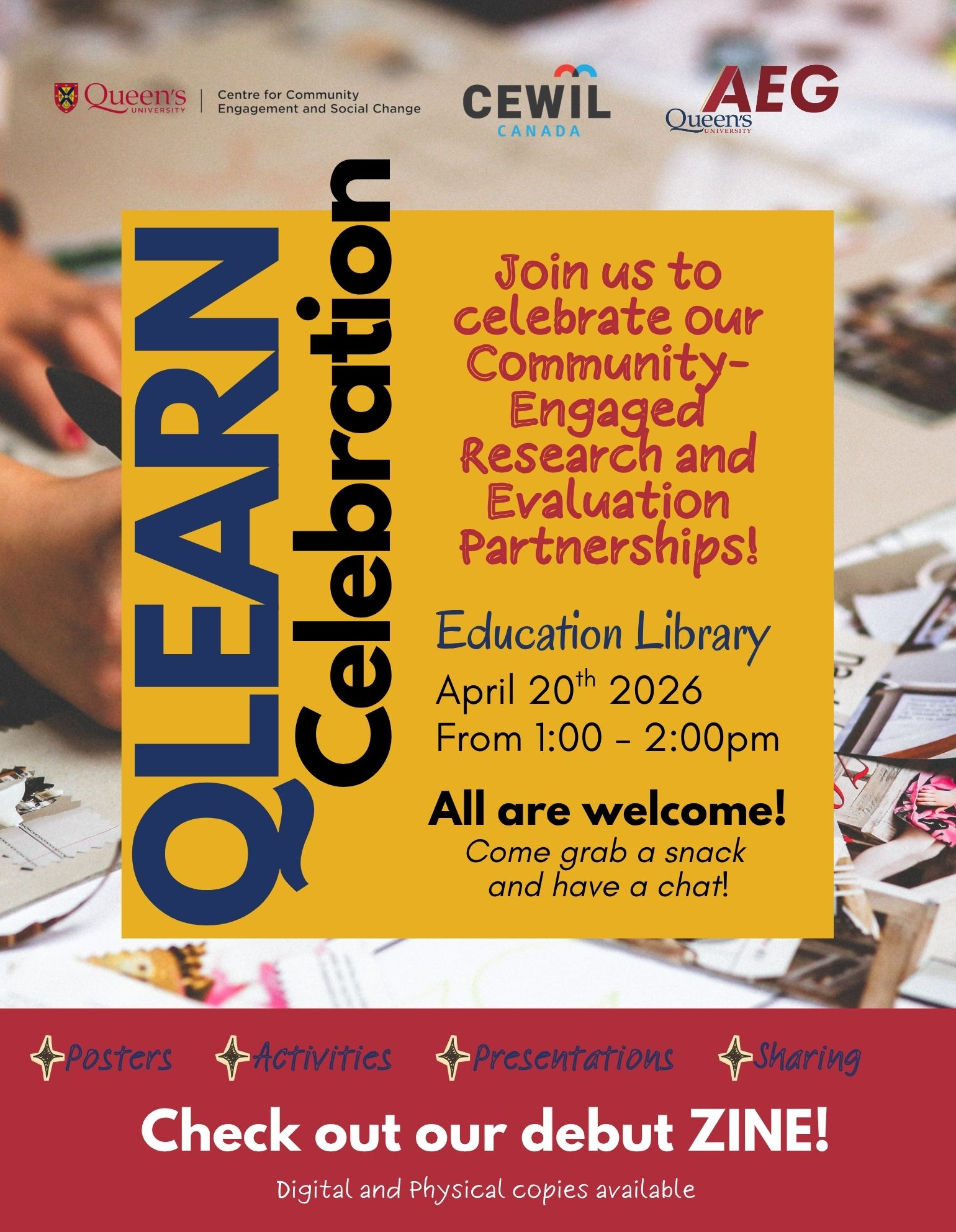 A poster for the event that discusses the time place and a brief ino 