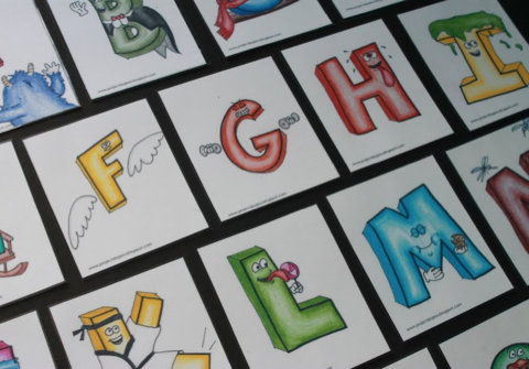 close up of alphabet